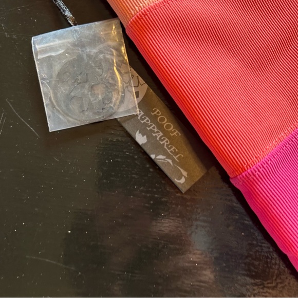 NWT Poof Apparel Color block Medium Orange Mini Skirt Pink - Picture 4 of 6